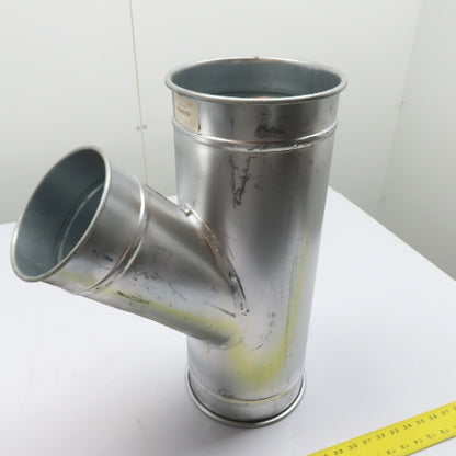 Nordfab 8040014497 8" x 6" QF 45° Galvanized Reducing Branch Duct 22ga