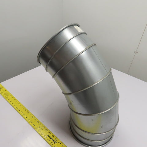Nordfab 8040400011 10" 60° Multi-Segment Galvanized Duct Elbow