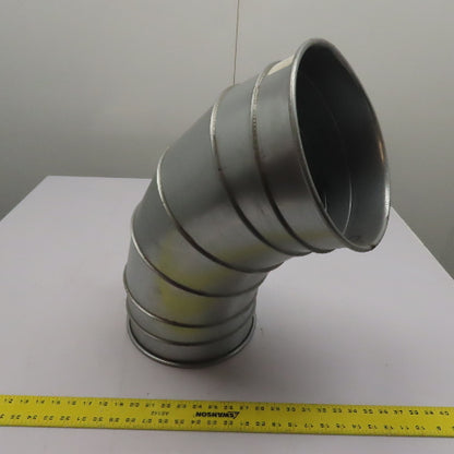Nordfab 8040400011 10" 60° Multi-Segment Galvanized Duct Elbow