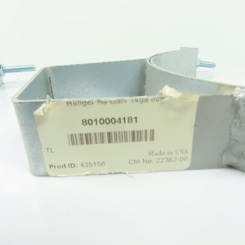 Nordfab 8010004181 8" QF Galvanized 14ga Ductwork Pipe Hanger Bracket Lot Of 2