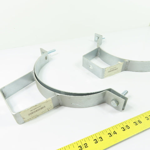 Nordfab 8010004181 8" QF Galvanized 14ga Ductwork Pipe Hanger Bracket Lot Of 2