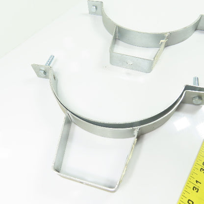 Nordfab 8010004181 8" QF Galvanized 14ga Ductwork Pipe Hanger Bracket Lot Of 2