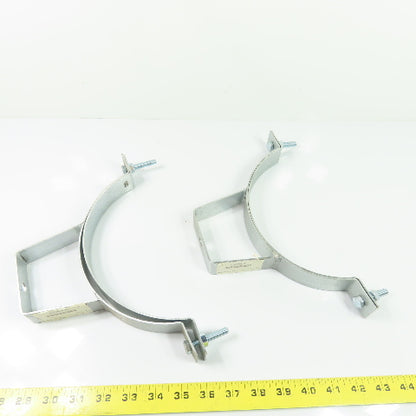 Nordfab 8010004181 8" QF Galvanized 14ga Ductwork Pipe Hanger Bracket Lot Of 2