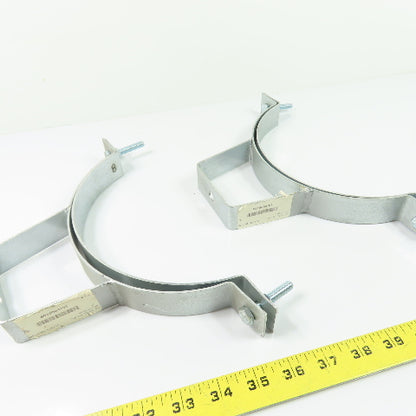 Nordfab 8010004181 8" QF Galvanized 14ga Ductwork Pipe Hanger Bracket Lot Of 2