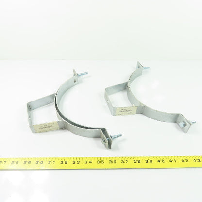 Nordfab 8010004181 8" QF Galvanized 14ga Ductwork Pipe Hanger Bracket Lot Of 2