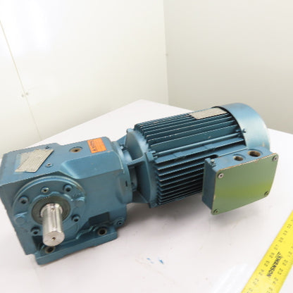 SEW-Eurodrive K66DV132S4 7.5HP 14.05:1Ratio Helical-Bevel Gearmotor 3Ph230V/460V