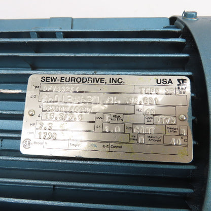 SEW-Eurodrive K66DV132S4 7.5HP 14.05:1Ratio Helical-Bevel Gearmotor 3Ph230V/460V