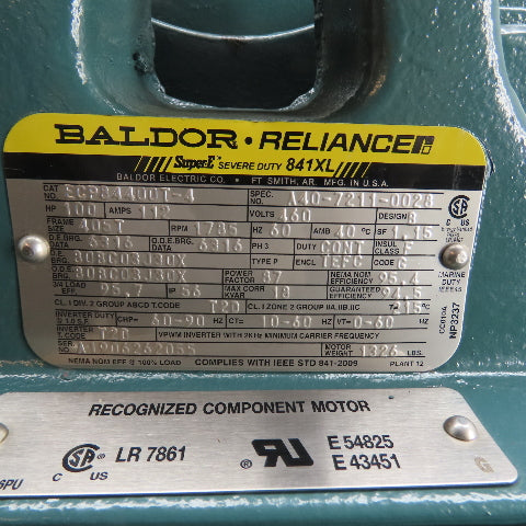 Baldor ECP84400T-4 100HP AC Electric Motor 460V 3Ph 1785RPM 405T Frame NEW