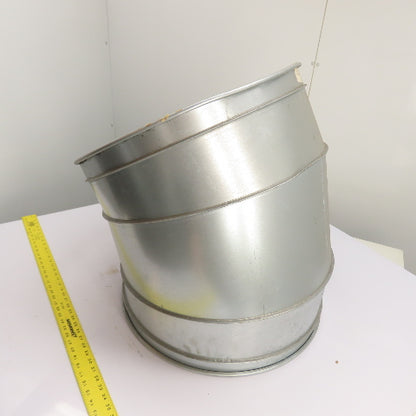 Nordfab 8040400057 22" Quick Connect 30° Galvanized Steel Duct Elbow 20Ga