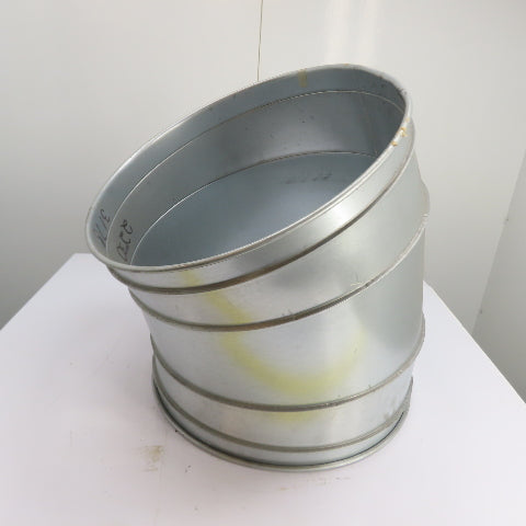 Nordfab 8040400057 22" Quick Connect 30° Galvanized Steel Duct Elbow 20Ga