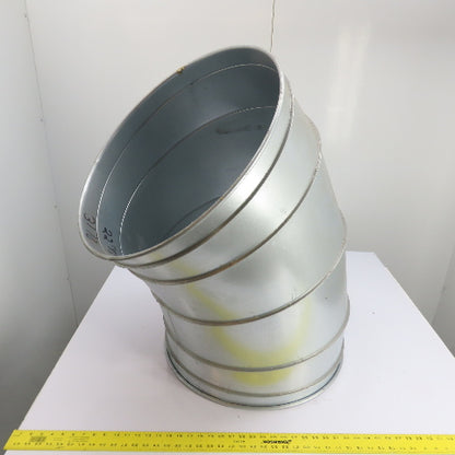 Nordfab 8040400058 22" Galvanized Steel Duct Ductwork Elbow 45°