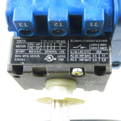 Kraus & Naimer DE11F238 KG32 30A 600VAC Non-Fusible Safety Disconnect Switch 3Ph