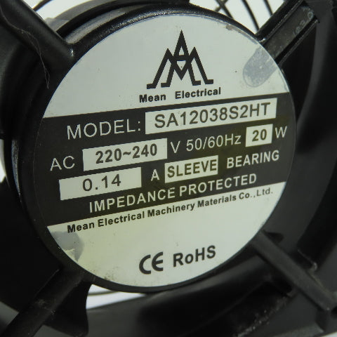 Mean Electrical SA12038S2HT 120mm AC Axial Cooling Fan 220-240VAC 20W