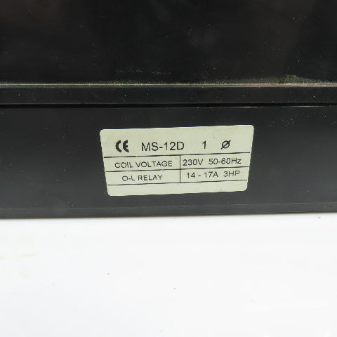Powermatic MS-12D Dust Collector Magnetic Switch Starter Control Box 230V 3HP