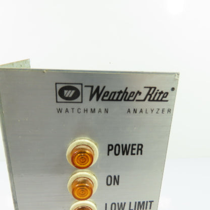 Weather-Rite Watchman Analyzer HVAC Status Indicator Amber Light Panel