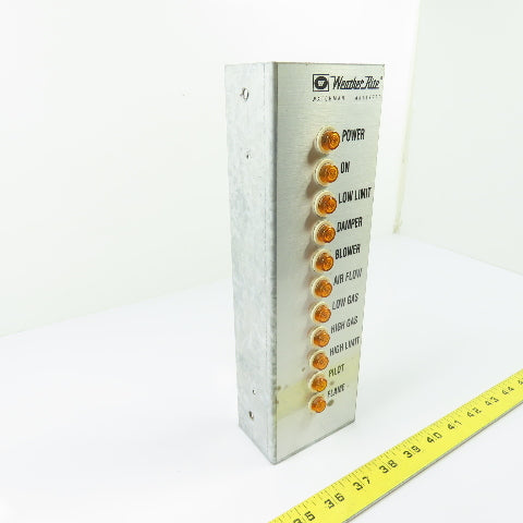 Weather-Rite Watchman Analyzer HVAC Status Indicator Amber Light Panel
