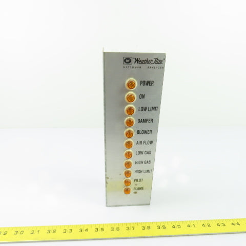 Weather-Rite Watchman Analyzer HVAC Status Indicator Amber Light Panel