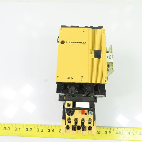 Allen-Bradley 100-A75N*3 Motor Starter 75A 3Ph 120VAC Coil W/ 193-CPC75 60-75A