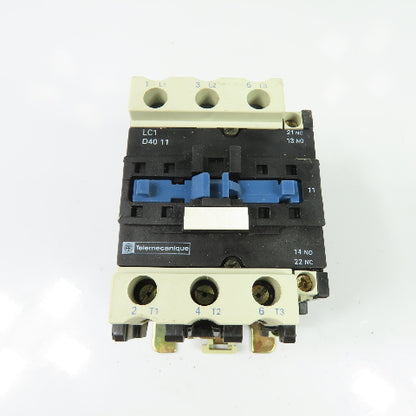 Telemecanique LC1 D40 11 600VAC 60A 30HP Contactor 120V Coil 60A