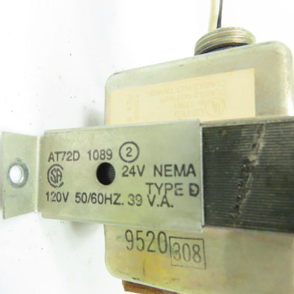 Honeywell AT72D 1089 Control Transformer 120V to 24V 39 V.A.