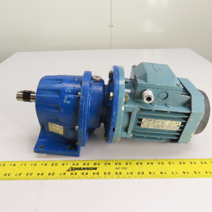 Motovario TRC/052 Inline Gear Motor 0.75kW 220-240V/380-420V 3Ph 5.2:1 Ratio