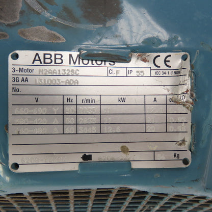 ABB Motors M2AA132S0 11/12.6kW Electric Motor 380-420V/440-480V 3Ph 2835/3443RPM