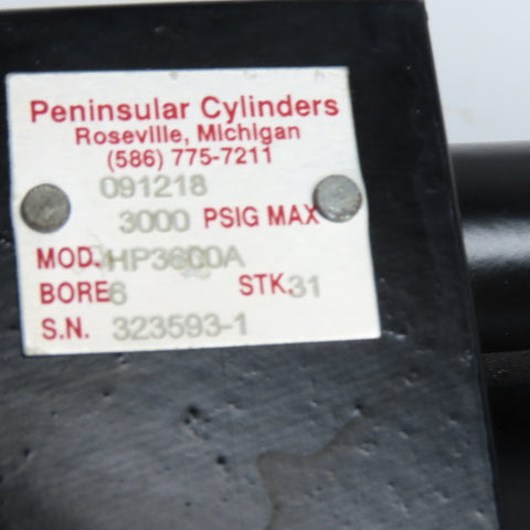 Peninsular HP3600A 6" Bore 31" Stroke Tie Rod Hydraulic Cylinder 3000 PSIG MAX