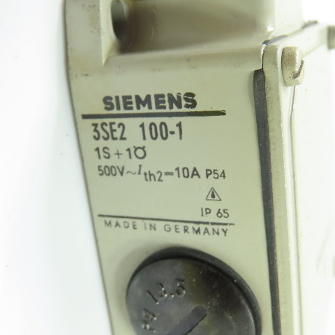 Siemens 3SE2 100-1 Position Limit Switch Roller Lever 10A 500V IP65