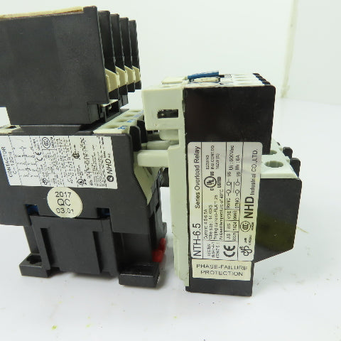 NHD C-12D10 Motor Starter Assembly 24V Coil 3Ph 600VAC W/ NTH-6.5 4.5-6.5A