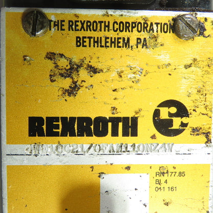 Rexroth 4WE10C21/0FAW110NZ4V Solenoid Directional Control Valve 110V 60Hz 5-Port