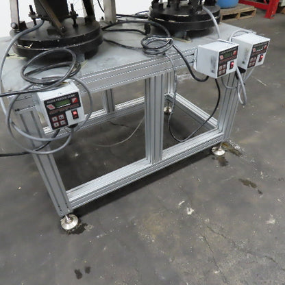 Dual Vibratory Bowl Feeder System with 3 Rodix Feeder Cube Controllers 115V 1Ph