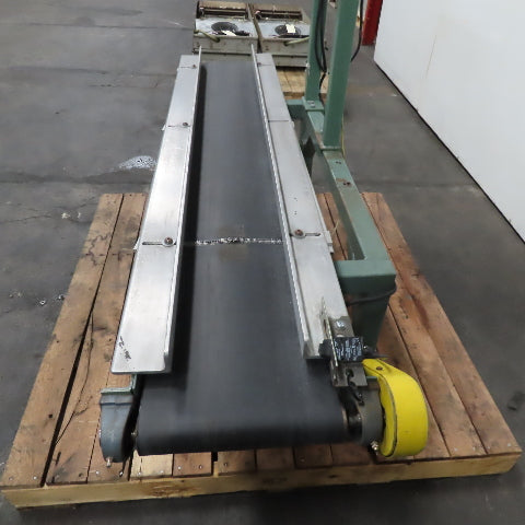 10" x 59" Flat Belt Slide Bed End Stop Conveyor 19FPM 115V 1Ph