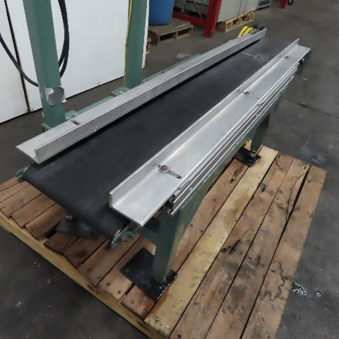 10" x 59" Flat Belt Slide Bed End Stop Conveyor 19FPM 115V 1Ph