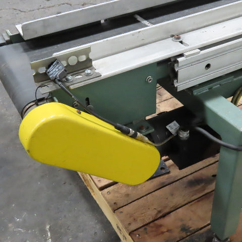 10" x 59" Flat Belt Slide Bed End Stop Conveyor 19FPM 115V 1Ph