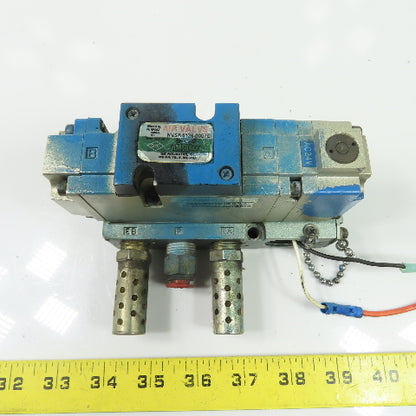SMC NVSP4126-0007D Solenoid Pilot Air Valve 24VAC W/ Manifold Base