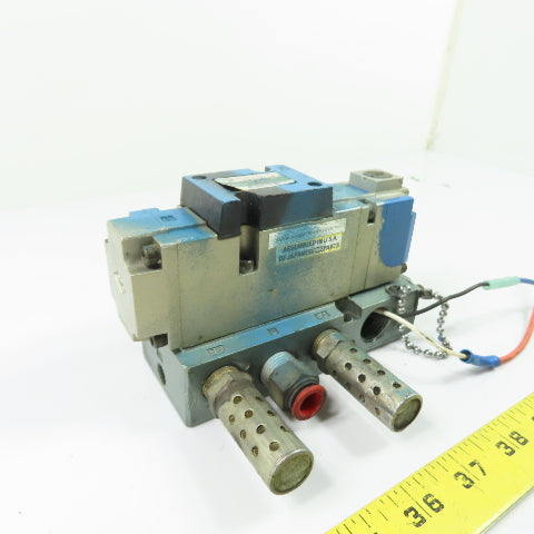 SMC NVSP4126-0007D Solenoid Pilot Air Valve 24VAC W/ Manifold Base