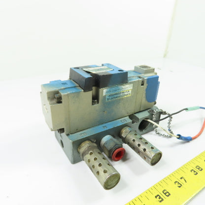 SMC NVSP4126-0007D Solenoid Pilot Air Valve 24VAC W/ Manifold Base