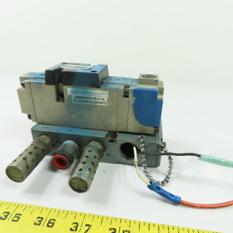 SMC NVSP4126-0007D Solenoid Pilot Air Valve 24VAC W/ Manifold Base