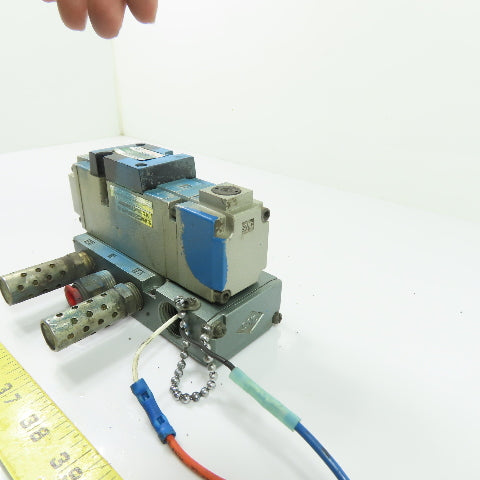 SMC NVSP4126-0007D Solenoid Pilot Air Valve 24VAC W/ Manifold Base