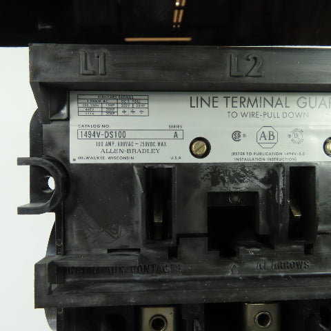 Allen-Bradley 1494V-DS100 100A 3-P Safety Disconnect Switch 600V W/(3) 90A Fuses