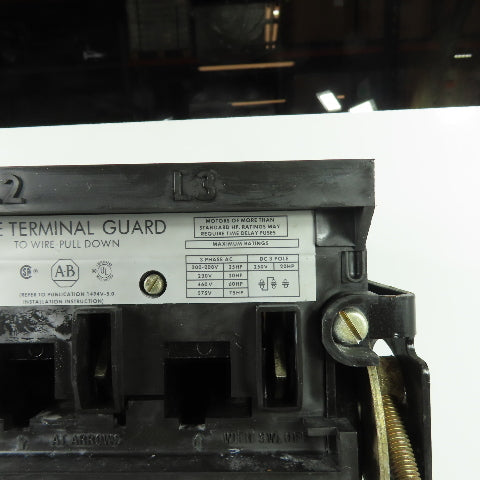 Allen-Bradley 1494V-DS100 100A 3-P Safety Disconnect Switch 600V W/(3) 90A Fuses
