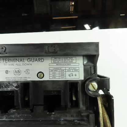 Allen-Bradley 1494V-DS100 100A 3-P Safety Disconnect Switch 600V W/(3) 90A Fuses
