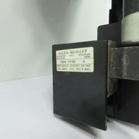 Allen-Bradley 1494V-DS100 100A 3-P Safety Disconnect Switch 600V W/(3) 90A Fuses