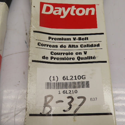 Dayton 6L210G Premium V-Belt B-37 5/8" Wide Lot Of 4