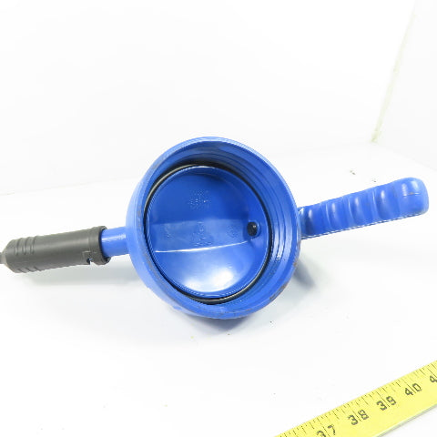 Oil Safe Blue Stumpy Spout High Flow Oil Transfer Lid