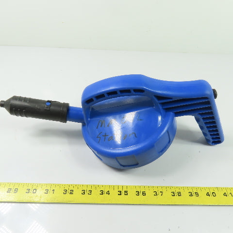 Oil Safe Blue Stumpy Spout High Flow Oil Transfer Lid