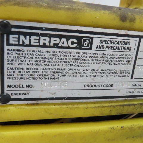 Enerpac PUJ1201B Electric Hydraulic Pump 230V 1Ph W/ RC308 30 Ton Cylinder Ram