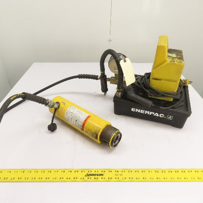 Enerpac PUJ1201B Electric Hydraulic Pump 230V 1Ph W/ RC308 30 Ton Cylinder Ram