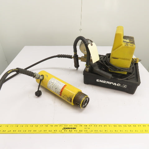 Enerpac PUJ1201B Electric Hydraulic Pump 230V 1Ph W/ RC308 30 Ton Cylinder Ram