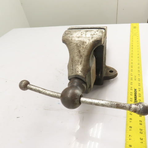 Reed No 104-1/2 Heavy Duty Stationary Bench Vise 4-1/2" Jaw x 6" Open USA